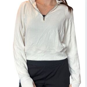 Women's Off-White Quarter-Zip Sweatshirt